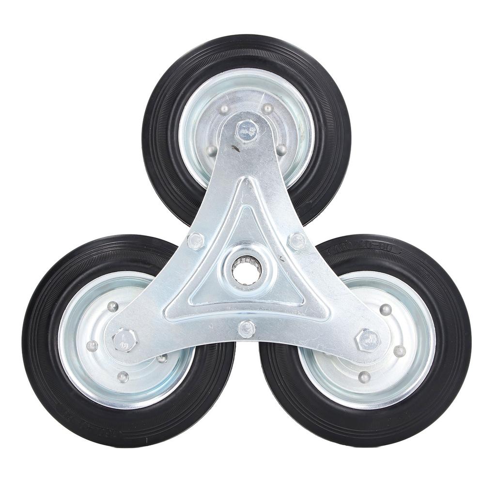 Stair Climbing Wheel 6 Inch 300LBS Load Capacity Heavy Duty Triangular Wheel Solid Rubber Shopping Cart Caster