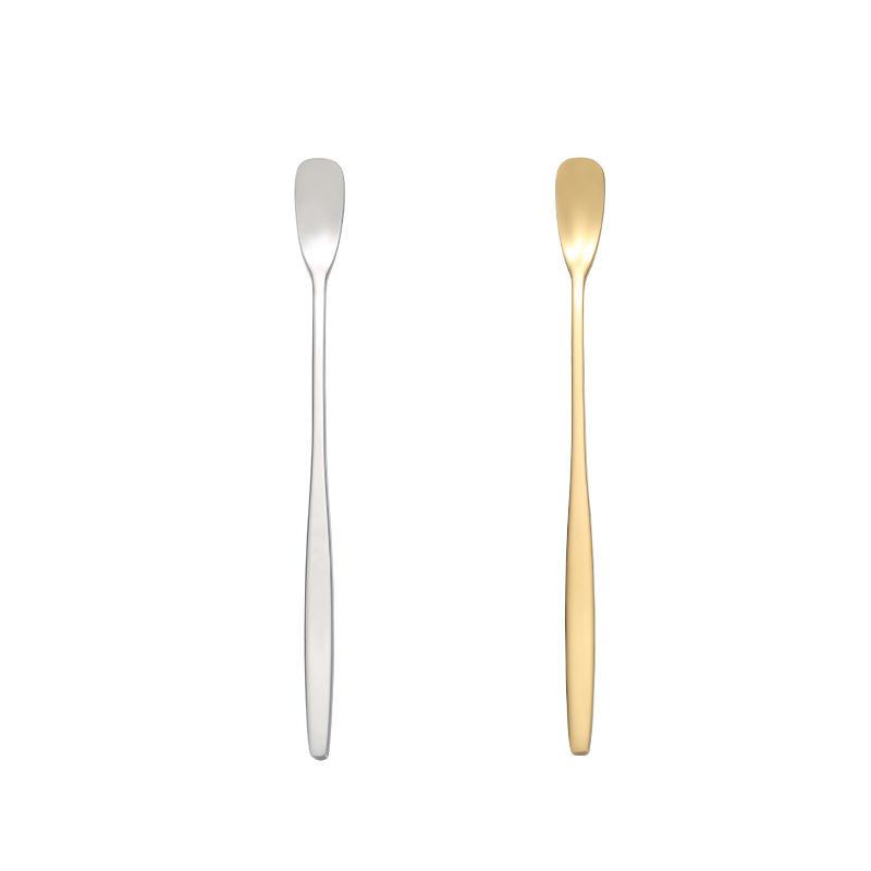 16.9cm Long Handled Stainless Steel Ice Cream Dessert Tea Spoon Colorful Coffee Spoon Dinnerware Flatware Kitchen Tools 1Pcs