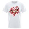 Evil Clown Smile Printing Tops Men Women Casual Tee Clothes T-Shirts Crewneck Summer T-Shirt Sweat Cotton Loose T Shirt Couple