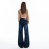 Dam 2025 Höst Retro Vida Ben Låg Midja Lätt Utsvängda Lösa Jeans