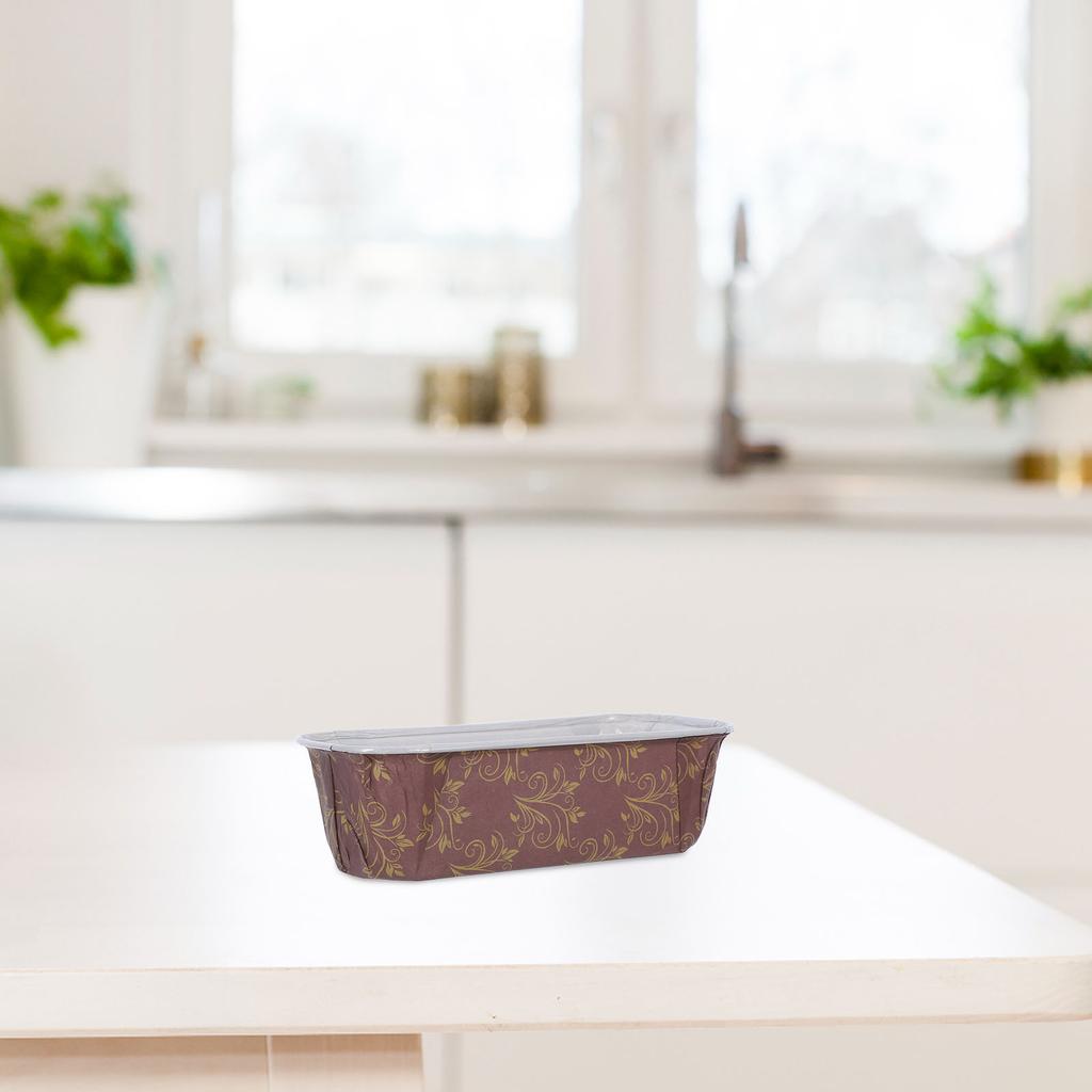 10 Pcs Cake Paper Tray Loaf Oven Liner Paper Loaf Pans For Disposable Baking Trays Rectangle Loft Mold Nonstick Bread Cups