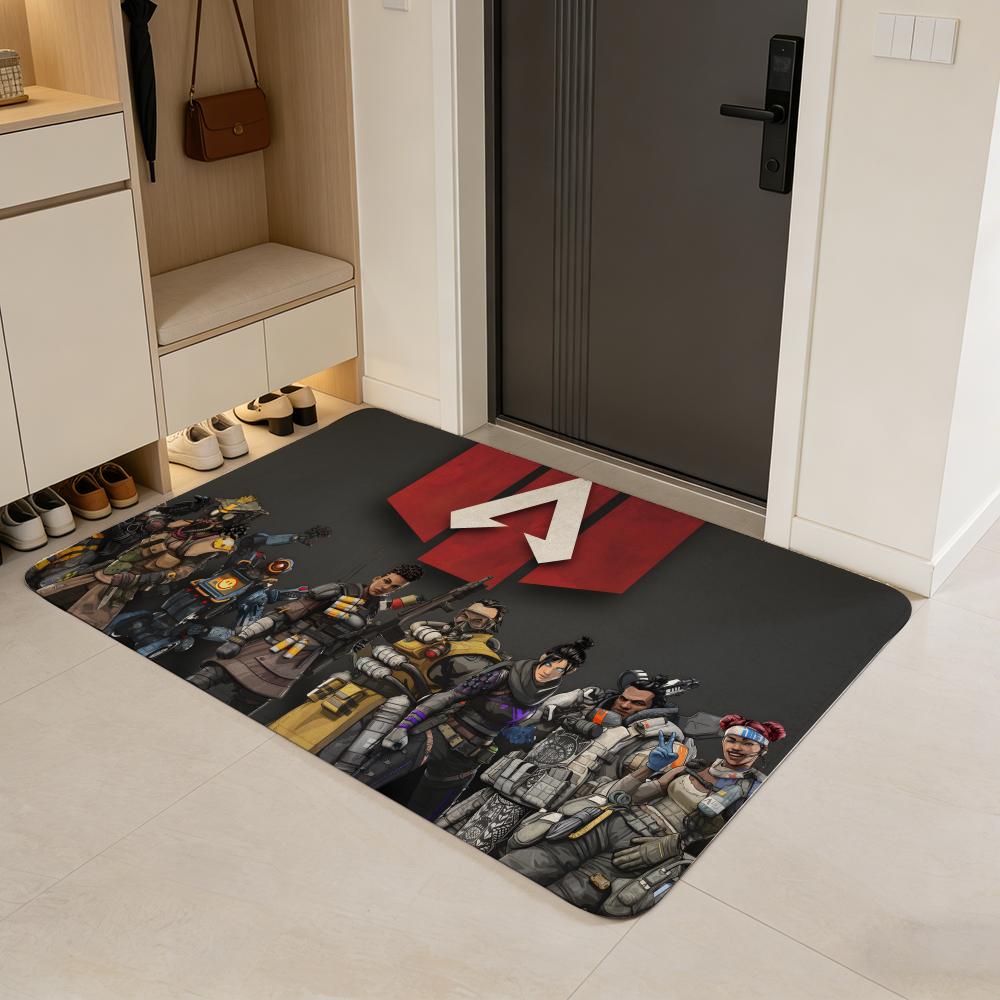 Competitive A-Apex Legends Floor Mat Flannel Door Mat Non-Slip Absorbent Washable Indoor Home Rug