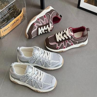 Mesh Forrest Gump Shoes Women's Summer 2025 New Super Soft Round Head Thick Sole Breathable Thin Casual Sports Shoes Tide