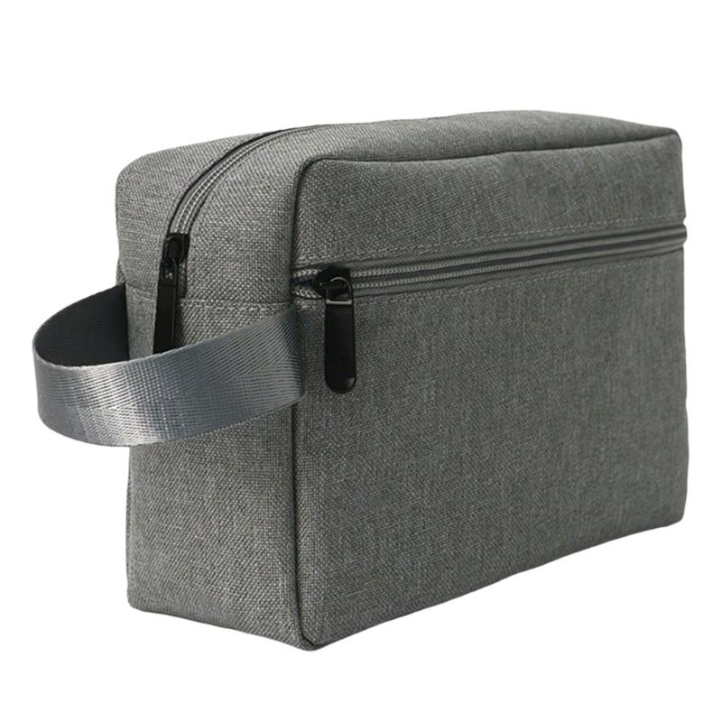 

Косметичка Полиэстер На молнии Большие косметические органайзеры для путешественников и деловых людей Туалетные принадлежности организованы серый