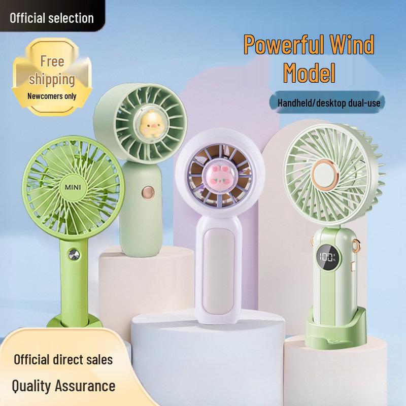 USB Rechargeable Mini Desktop Handheld Fan