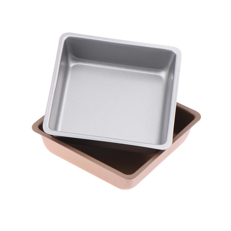 4Inch Mini Square Carbon Steel Baking Tray Pizza Cake Mold Non-Stick Bakeware Air Fryer Oven Tart Pan Kitchen Cooking Tool