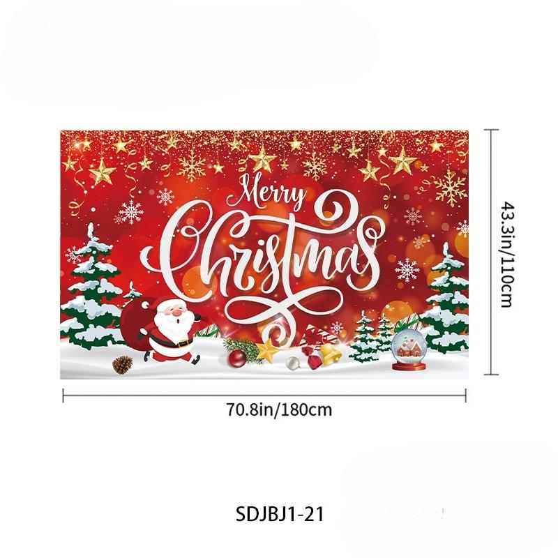 New Christmas Yard Decoration Background Cloth Polyester Fabric Material Christmas Decoration Products