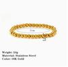 Stainless Steel Elastic Strand Beads Bracelets Bangles For Woman Waterproof Beaded Chain Bracelet 21cm