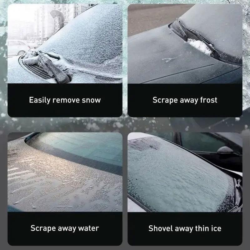 2in1 Car Multi-Function Snow Shovel Anti-Fogging Cleaning Windshield Snow Removal Shovel Clean Glass Brush TPU Winter Snow Brush Shovel Tool