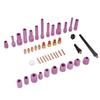 46Pcs TIG Gas Lens Kit Collet Body Assorted Size for WP92025 TIG Welding Torch Accessories