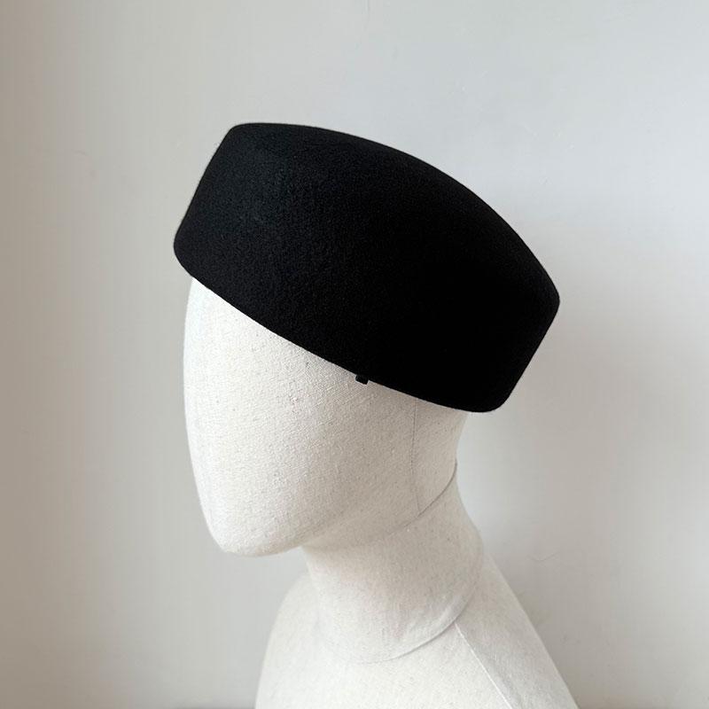 100%Wool Hard Top Pillbox Hat Fedoras Lady Luxury Vintage Painter Berets Trend Women Winter Warm Fascinating Japanese Sailor Hat