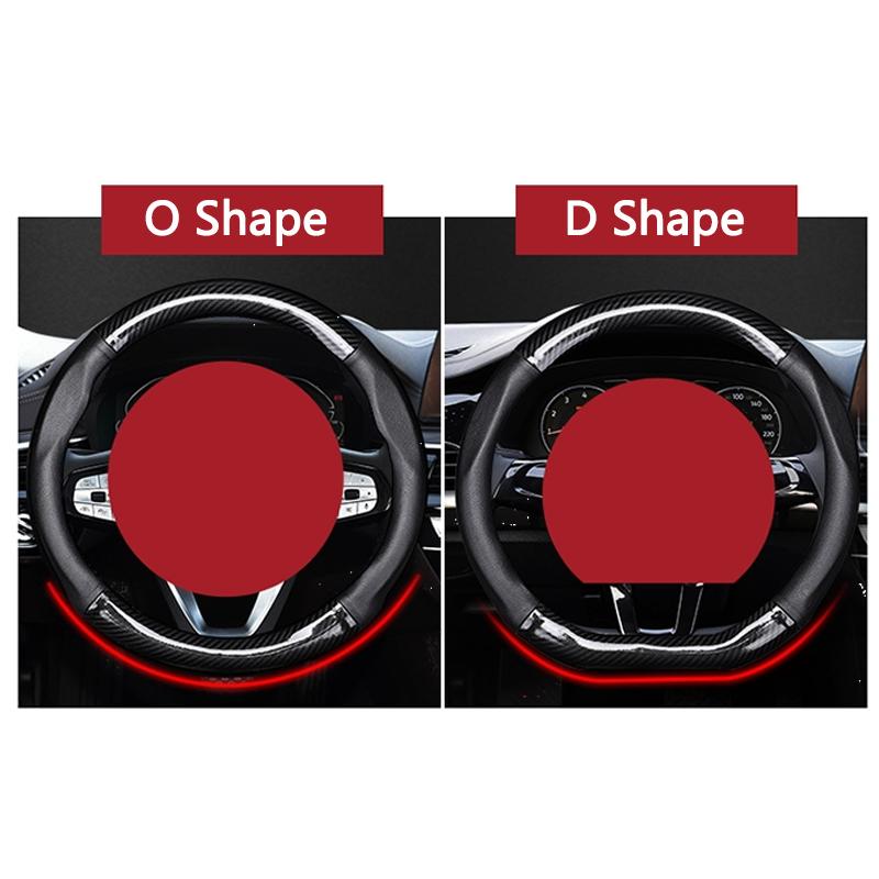 abcd1 Leather Car Steering Wheel Cover Breathable Anti Slip For Volkswagen VW Polo Golf Gol Volante Scirocco Passat Sedan Jetta Tayron