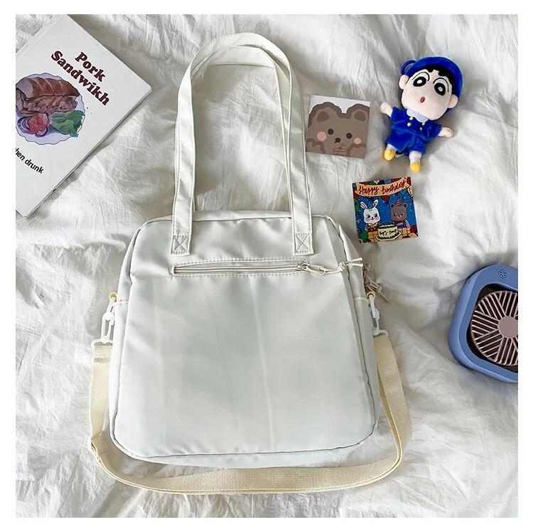 Japanese High School Teenage Girls Shoulder Bag Large-capacity Transparent Itabag Women Nylon JK Bag Crossbody Bags Women Itabag