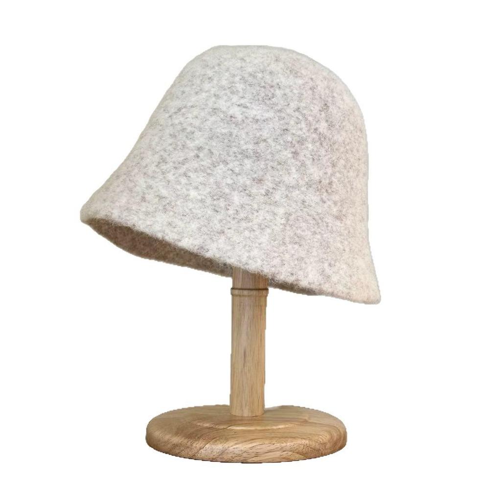 Women's High-End Warm Bucket Hat: Windproof, Cold-Proof, Solid Color, Face-Covering for Autumn/Winter