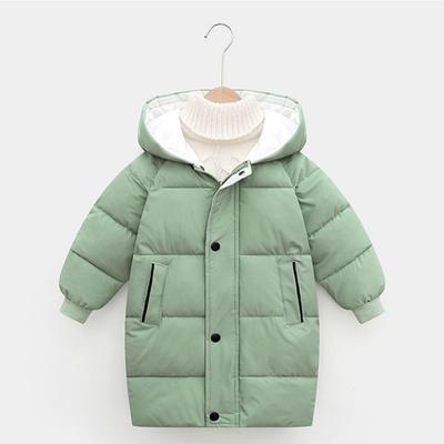 Lange Daunenmäntel für Babys, Jungen und Mädchen, leicht, Winter-Kapuzenjacken, winddichte Daunenjacke, Oberbekleidung, gepolsterter Parka für Kinder, 4–9 Jahre