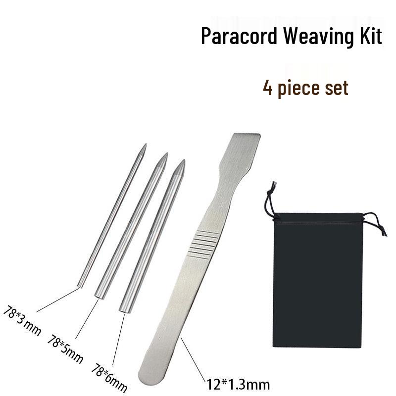 DIY Paracord Bracelet Weaving Tool Set with Steel Needle and Wood Frame