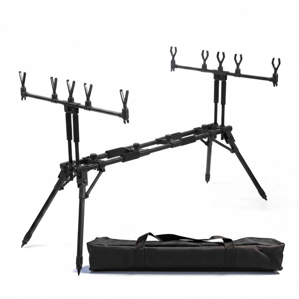 Fishing Rod Pod Foldable Support with Carry Bag Portable for Outdoor