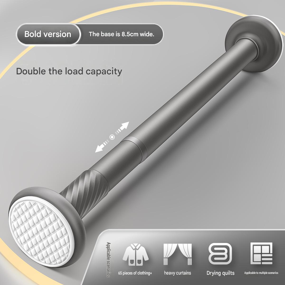 Drill-free telescopic rod—versatile, adjustable, and nail-free—suitable for use as a wardrobe rail, curtain rod, or shower curtain rod. 0.5-0.75m