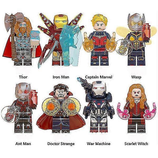 Marvel/Atriebēji/Dzelzs vīrs/Zirnekļcilvēks Celtniecības bloku Minifigūru Puzle