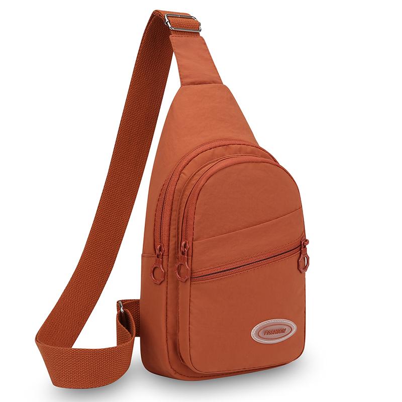 Borsa a petto di grande capacità Stile coreano semplice Zaino a tracolla da donna Nylon casual da esterno Monospalla