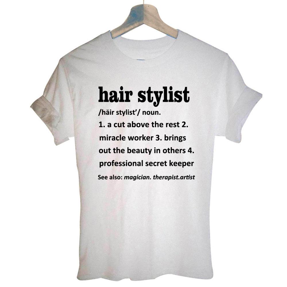 Funny Barber Weapon Scissors T Shirt Hairdresser Barber Hair Stylist Definition Hip Hop Harajuku T-shirt Women Clothing