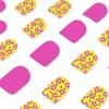 Square Press On Nail Flower Fake Nail Glues On Nail Artificial Acrylic Nail 12 Size 24pcs Stick On Nail for Women Girls
