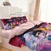 3pcs K-Pop Demon Hunters Chipless Quilt Set, Multi Size Bedrooms, Dormitory Bedding Decoration, Machine Washable