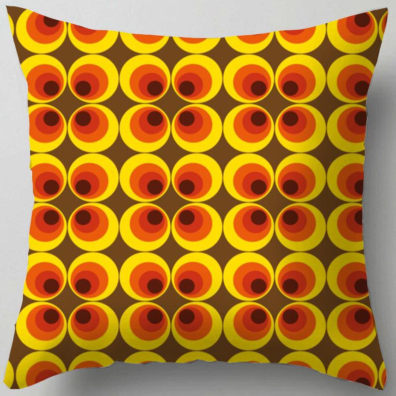 Orange Geometric Pillowcase Modern Home Decor Living Room Office Sofa Cushion Cover Home Decor Pillowcase