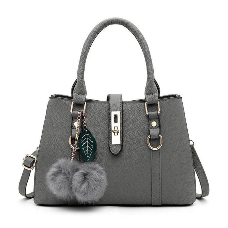 

Yogodlns зимняя сумка с ручкой для женщин, сумка через плечо из искусственной кожи, сумка через плечо с ручкой в ​​стиле ретро, ​​дизайнерские сумки для мам 30x13x20cm серый