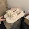 Neue Damen Herbst-Winter Trendige Mehrzweck Flache Fleece Baumwollschuhe