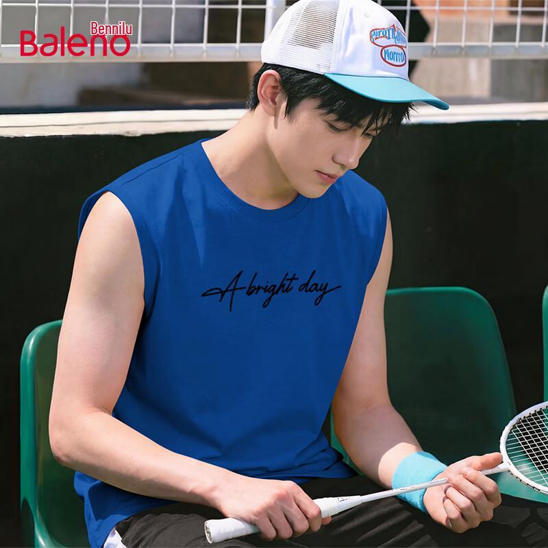 Мужская повседневная майка Baleno с принтом букв без рукавов L