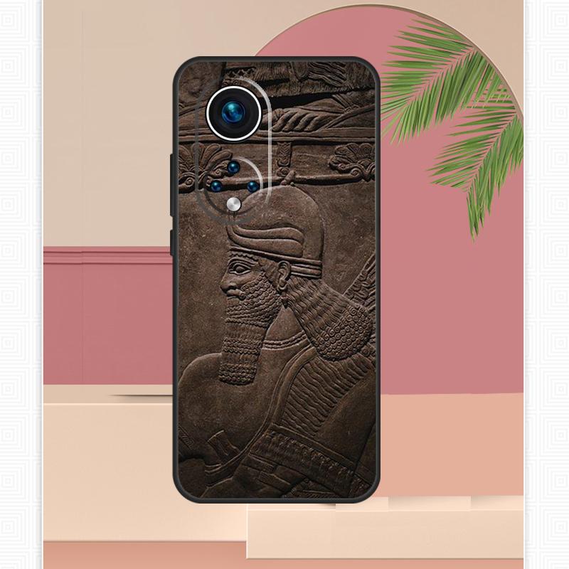 Assyrian Lamassu Winged Bull Case For Honor Magic 5 6 7 8 Pro Honor 400 Lite 200 X9c X9b X9a X8b X8a X8c 50 70 90 Cover