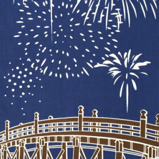 Dyeing Anbo Hand Towel Navy Authentic Dyed Cotton Made in 35cm x 100cm "Summer Sounds, Blue" 100% Tokuoka, Japan,