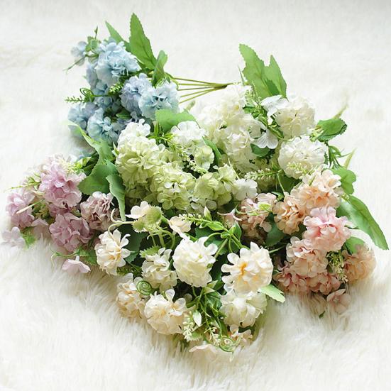 Flowers Pot Reusable Vivid Gift Colorful Fake Flower Bouquet for Garden Office Coffee House