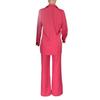 Women's Piece And Pants Suit Set Two High Waist Pants Set