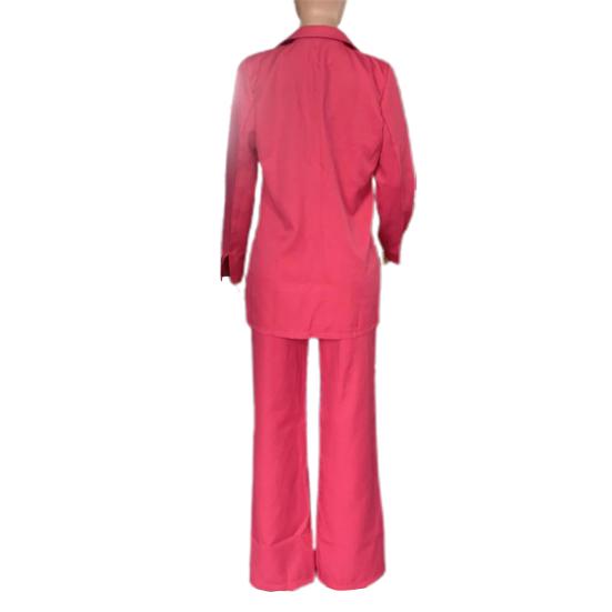 Women's Piece And Pants Suit Set Two High Waist Pants Set