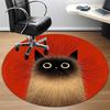 1PC Cat Whiskers Office Round Area Rug,  Mat Suitable ForOffice, Under Office Chairs Bedroom Living Room Home Decor, Room Deco