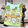 Chiikawa1 printed throw blanket—lightweight,soft,warm;versatile blanket for all seasons—perfect as &air-conditioning throw,nap blanket