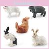 Adorable Plastic Rabbit Model Collection Featuring Wash Face Sitting Dwarf And Lop Ear Styles