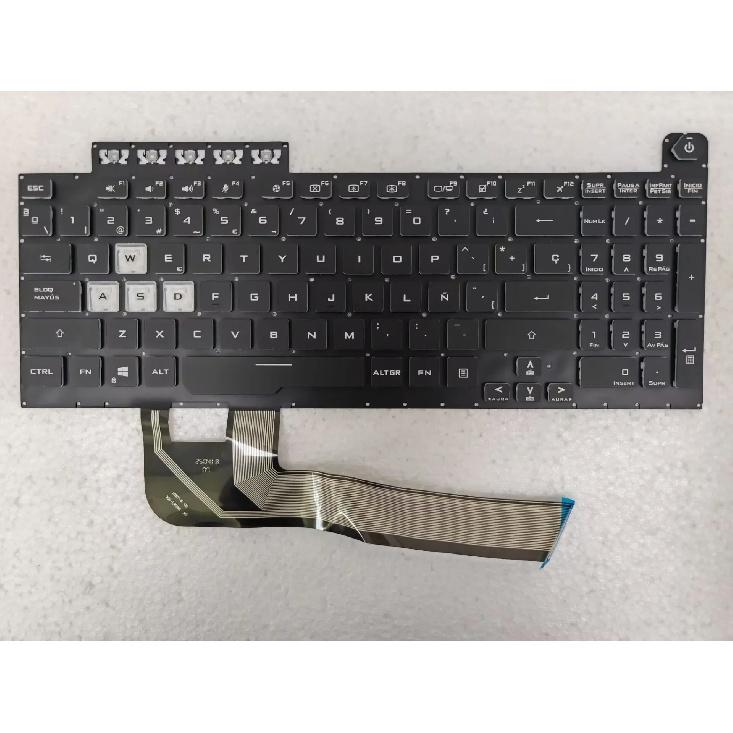 Hiszpańska Podświetlana Klawiatura Laptopa Dla Asus TUF Gaming F15 FX506 FA506 FA506 Q FX506L FA506U FX706 FA706