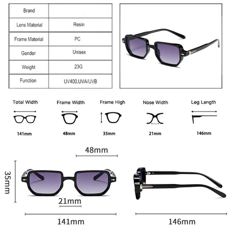 Rectangle Sunglasses Women Men Candy Color Sun Glasses Ins Street Party Eyeglasses for Shopping Beach Eyewears