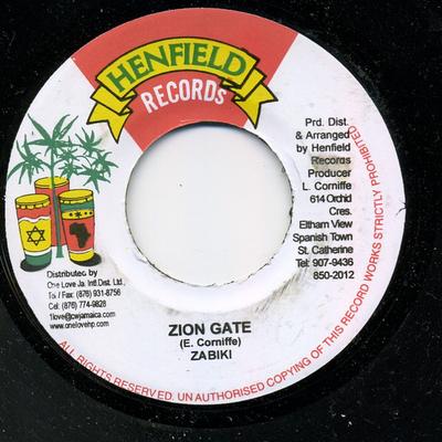 7-Zoll Schallplatte ZABIKI - Zion Gate NONE Henfield Record Jamaika Reggae, Ska & Dub Gebraucht