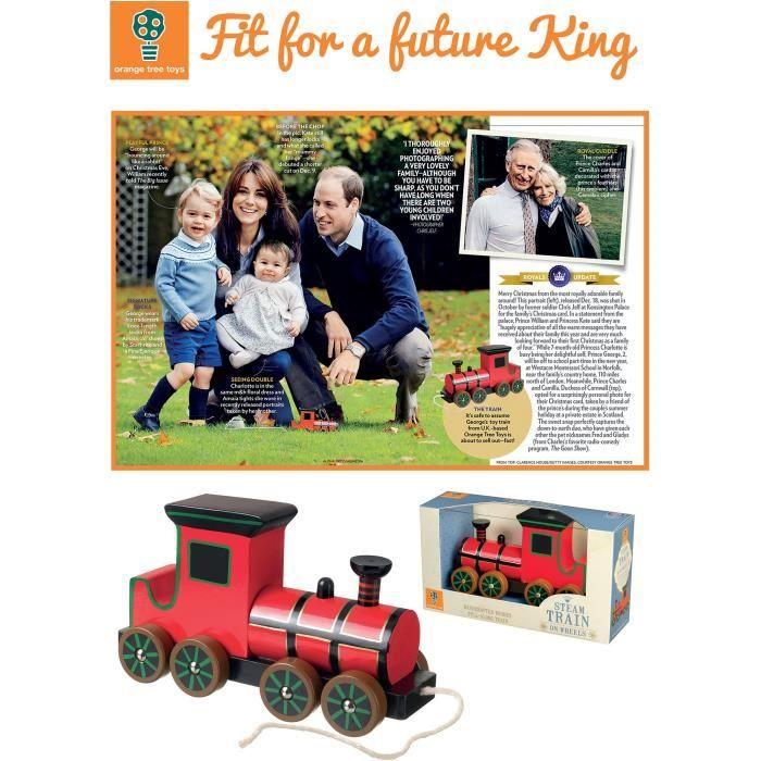Orange Tree Toys Pull-Along Toy Steam Train