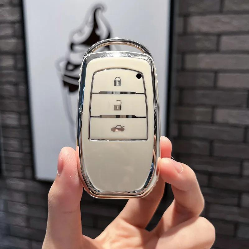 Car Fashion Remote Key Case Cover For Toyota Camry 70 RAV4 Corolla E210 CHR Land Cruiser Prado 150 Prius 50 Keychain Accessories