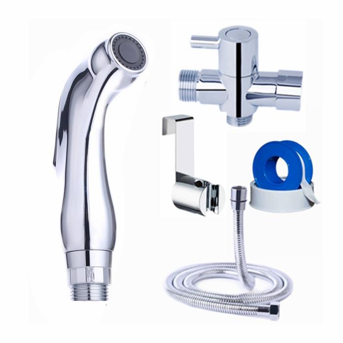 ABS Modern Bathroom Handheld Baby Bidet Set Cloth Diaper Sprayer Shattaf Bidet Kit (as the picture,ABS Plastic)