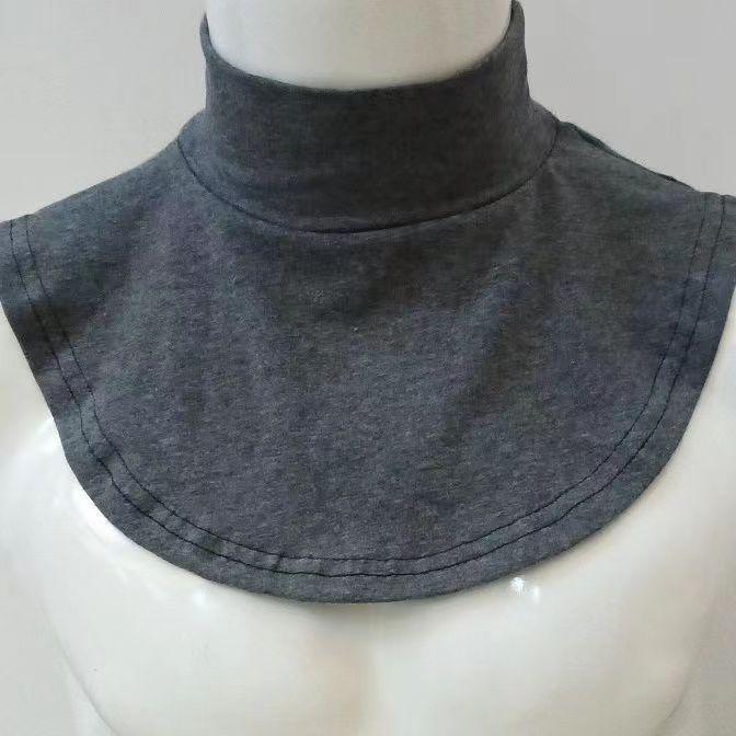 Korean Style Women's Cotton Turtleneck False Collar for Casual Layering - Autumn/Winter/Spring