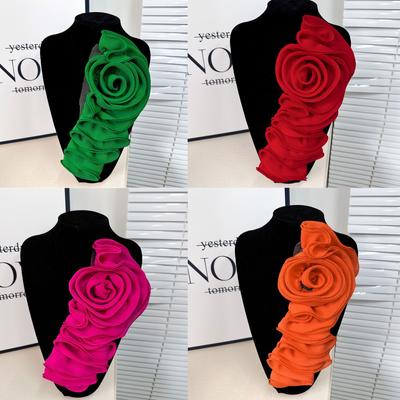 Evropské a americké retro trojrozměrné doplňky s růžovými květy, šaty, princeznovské šaty, korsáž, šaty, aplikace, doplňky