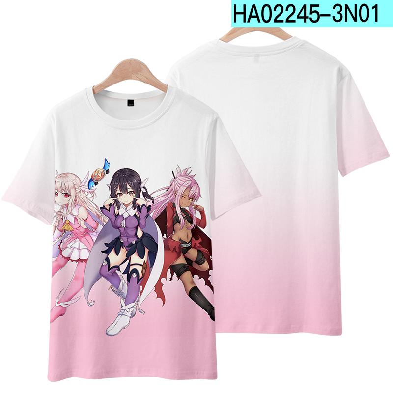 Game Cosplay Fate/kaleid Liner Prisma Illya Summer Anime T Shirt Summer Men T-Shirt