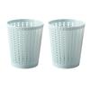 2Pcs Desktop Trash Can Rattan-Like Hollow Design Anti-Aging Mini Desktop Trash Can Compact Size