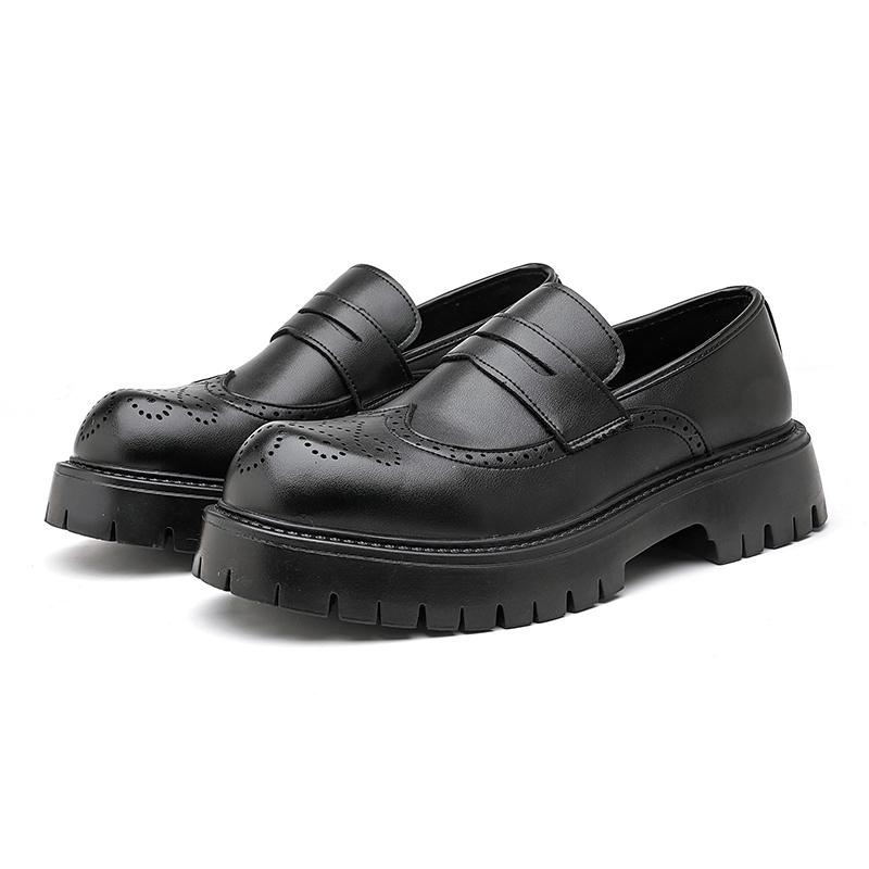 Fashion Casual men's loafers Retro elegant British style Leisure Outdoor Daily dress party and office shoes Black Brown Plus Size